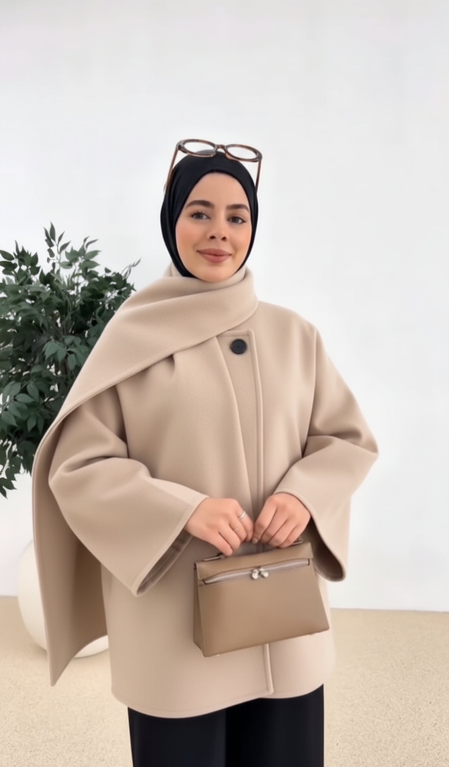 Princess Wool Jacket with Detachable Scarf