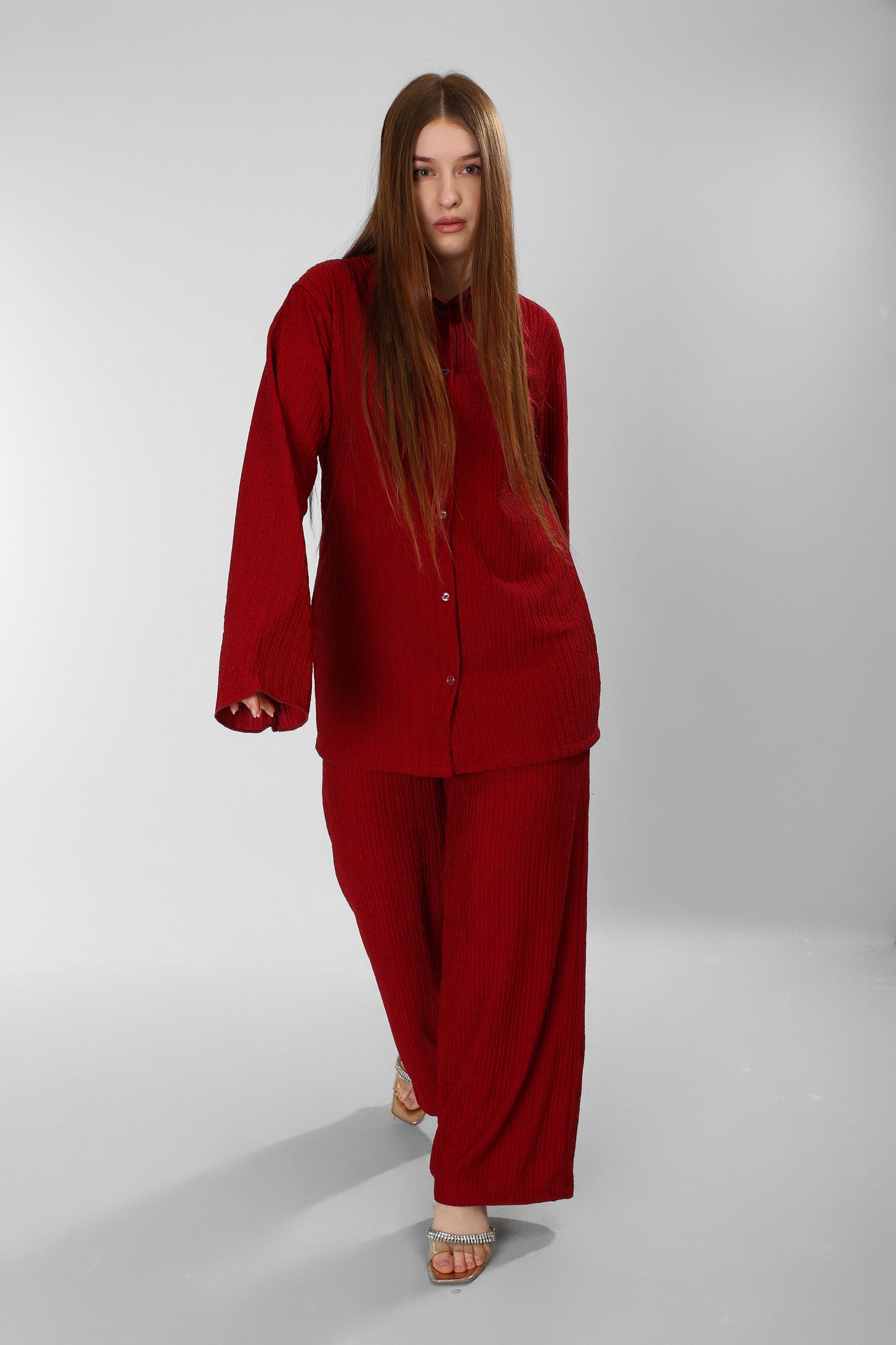 Regal Burgundy Cotton Ensemble