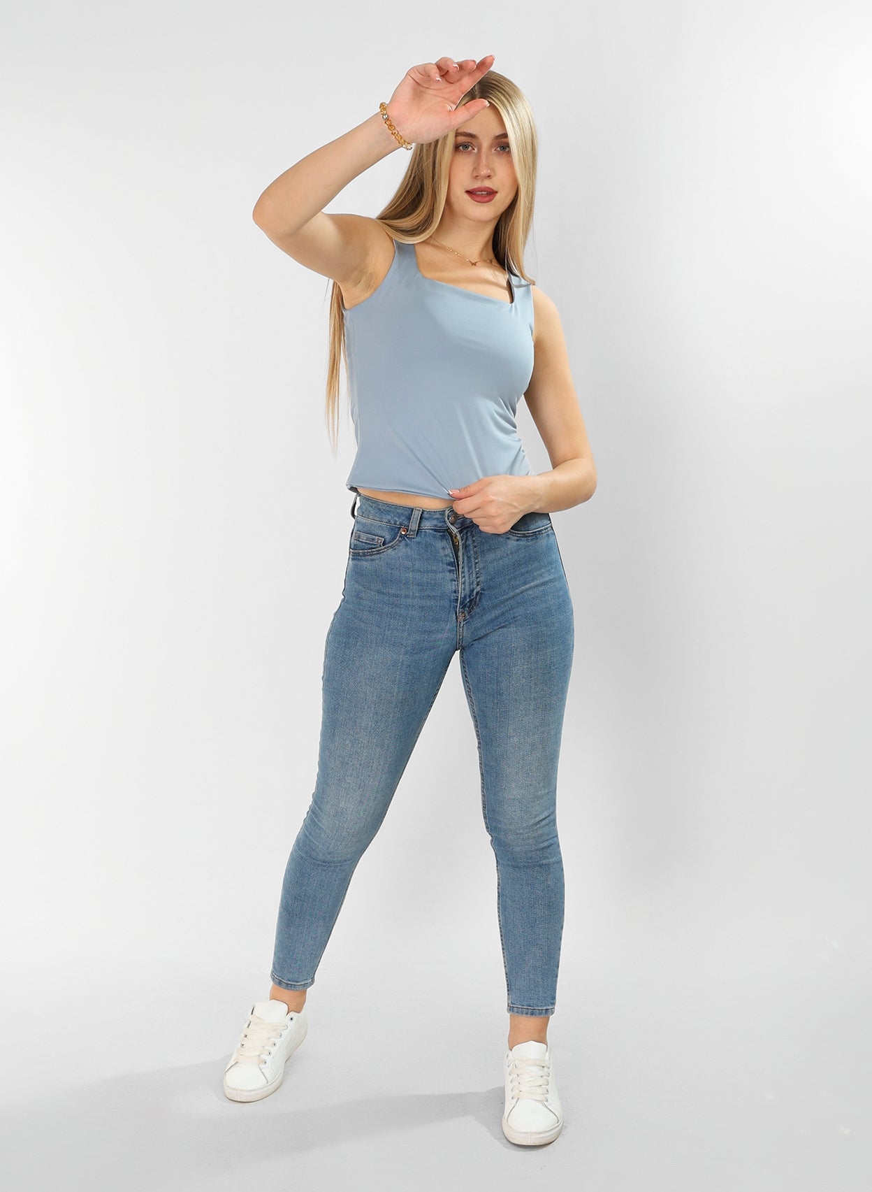 Light Gray Sleeveless Top – Sleek, Minimal, Always in Style