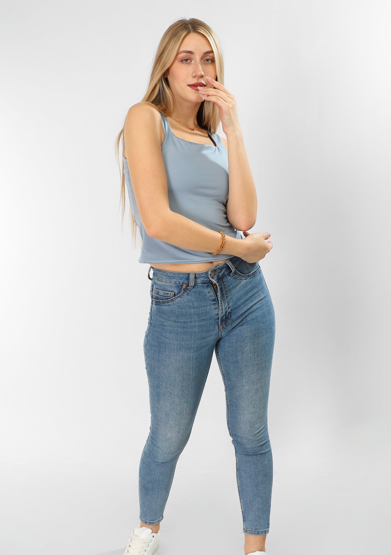 Light Gray Sleeveless Top – Sleek, Minimal, Always in Style