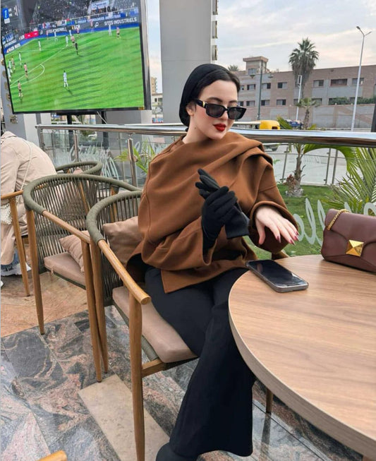 Winter Wool Scarf Pullover