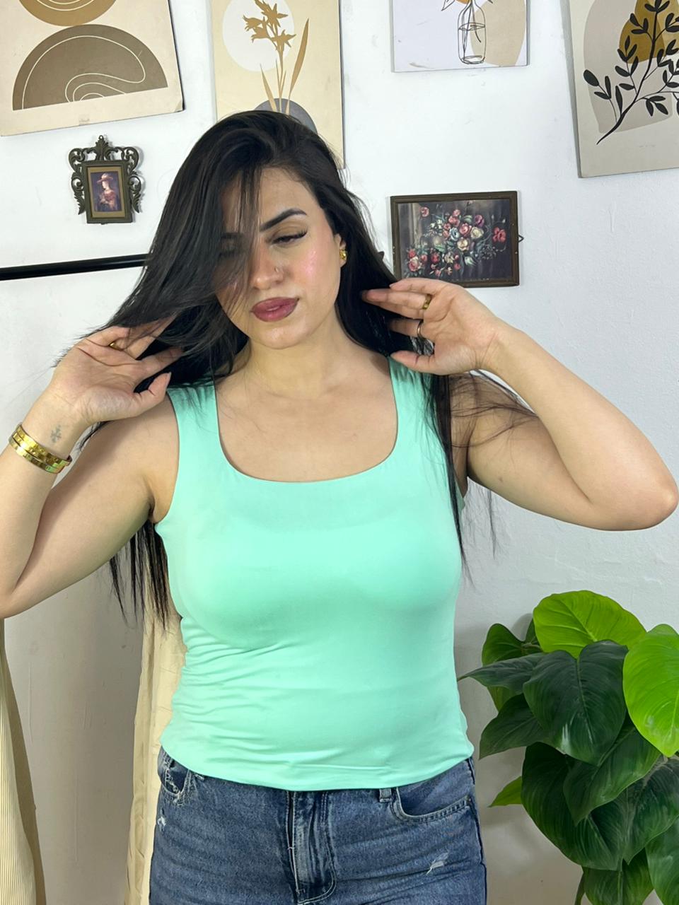 Basic Sleeveless Lycra Top - Essential Summer Collection