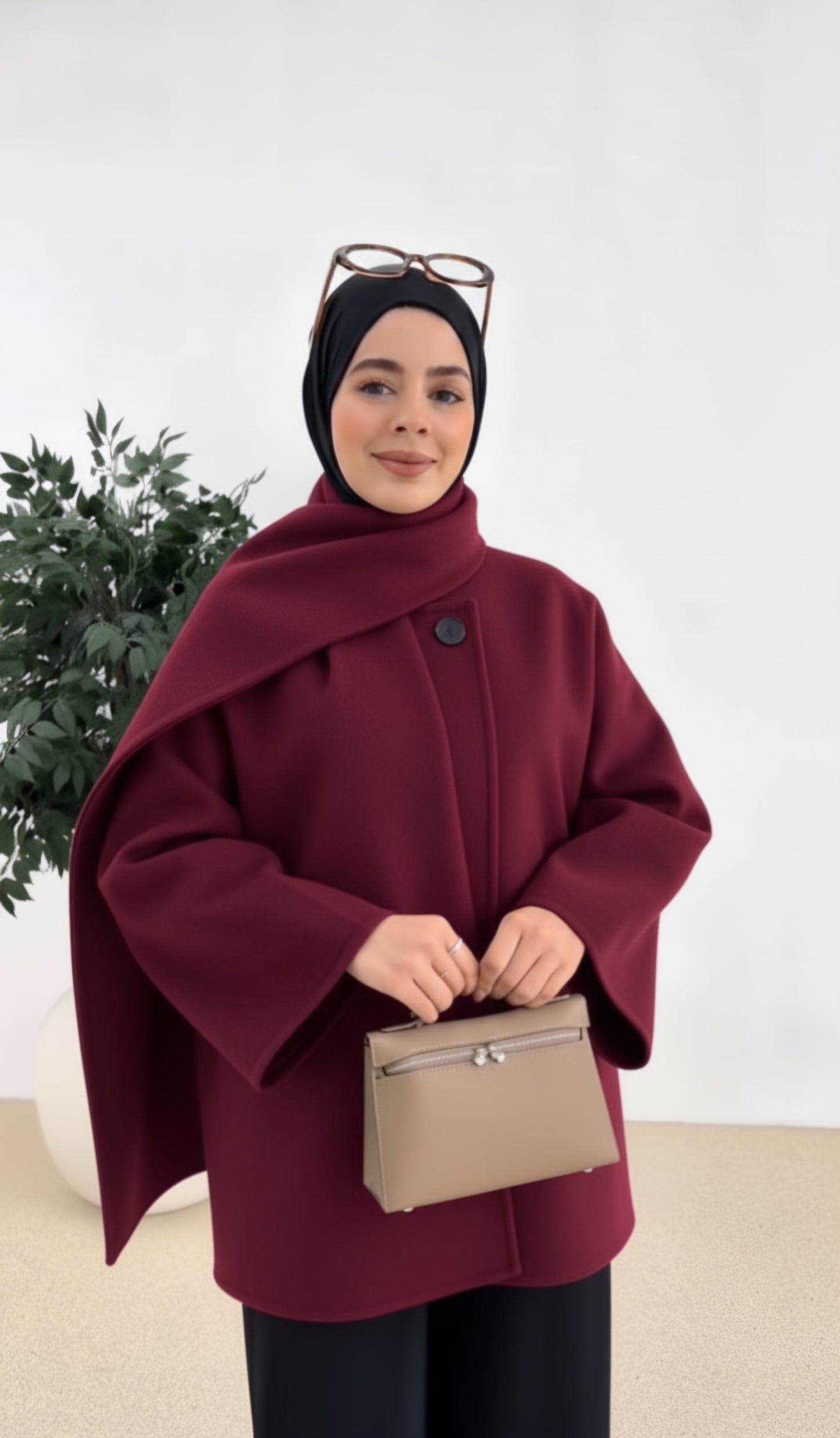 Princess Wool Jacket with Detachable Scarf