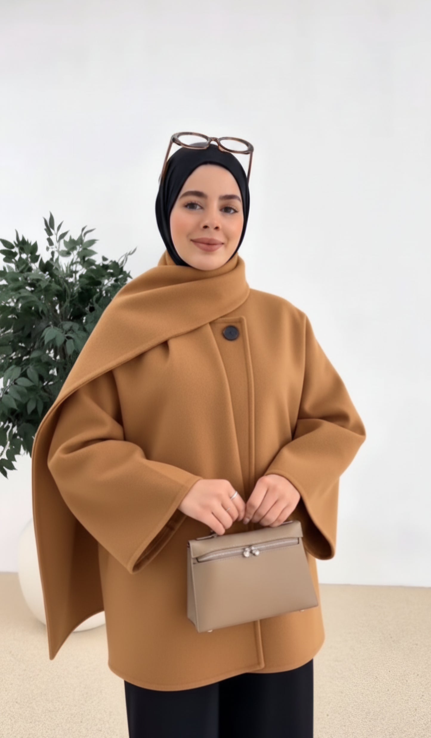 Princess Wool Jacket with Detachable Scarf