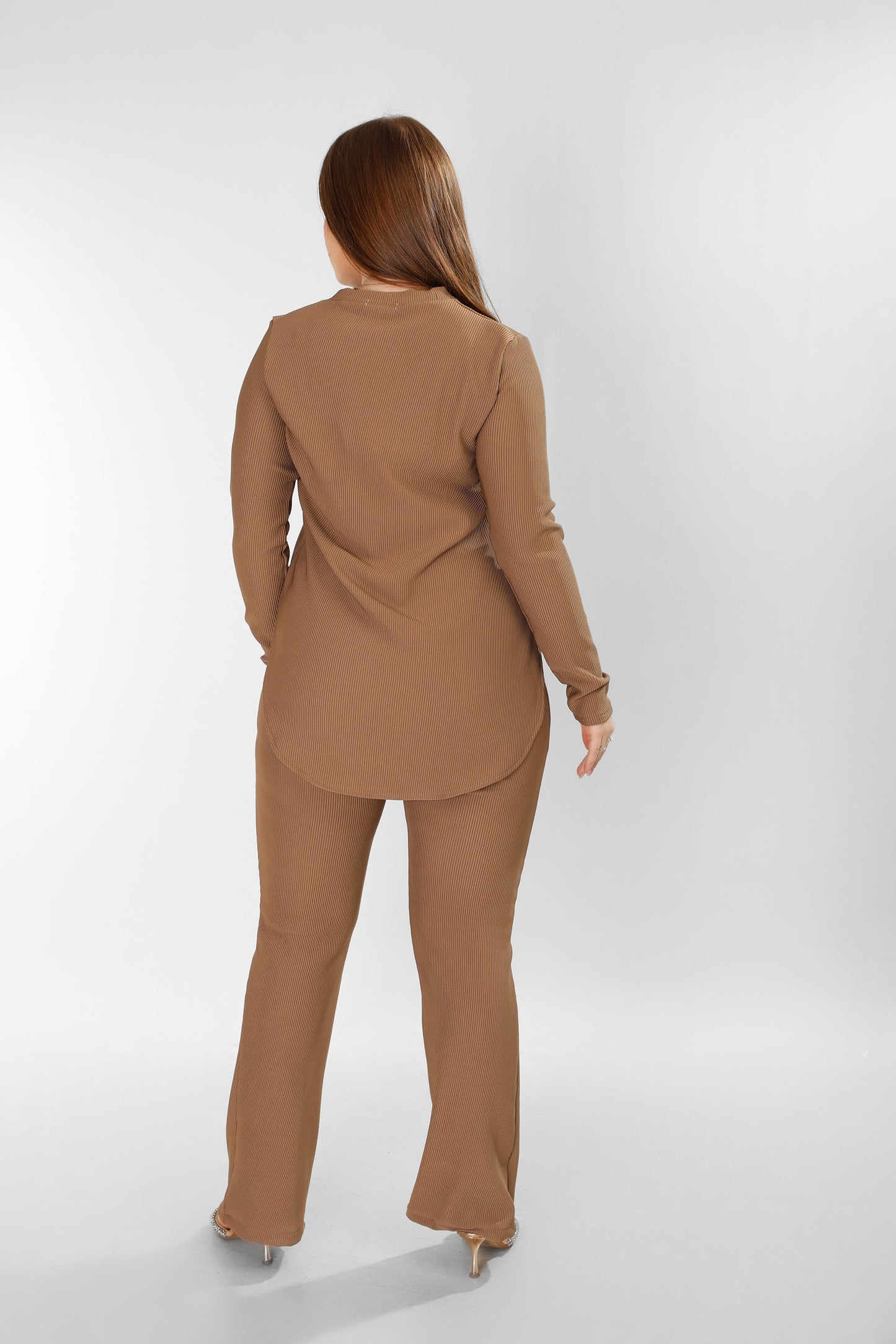 The Classic Flow Set – Coffe Brown Long Top Relaxed Pants