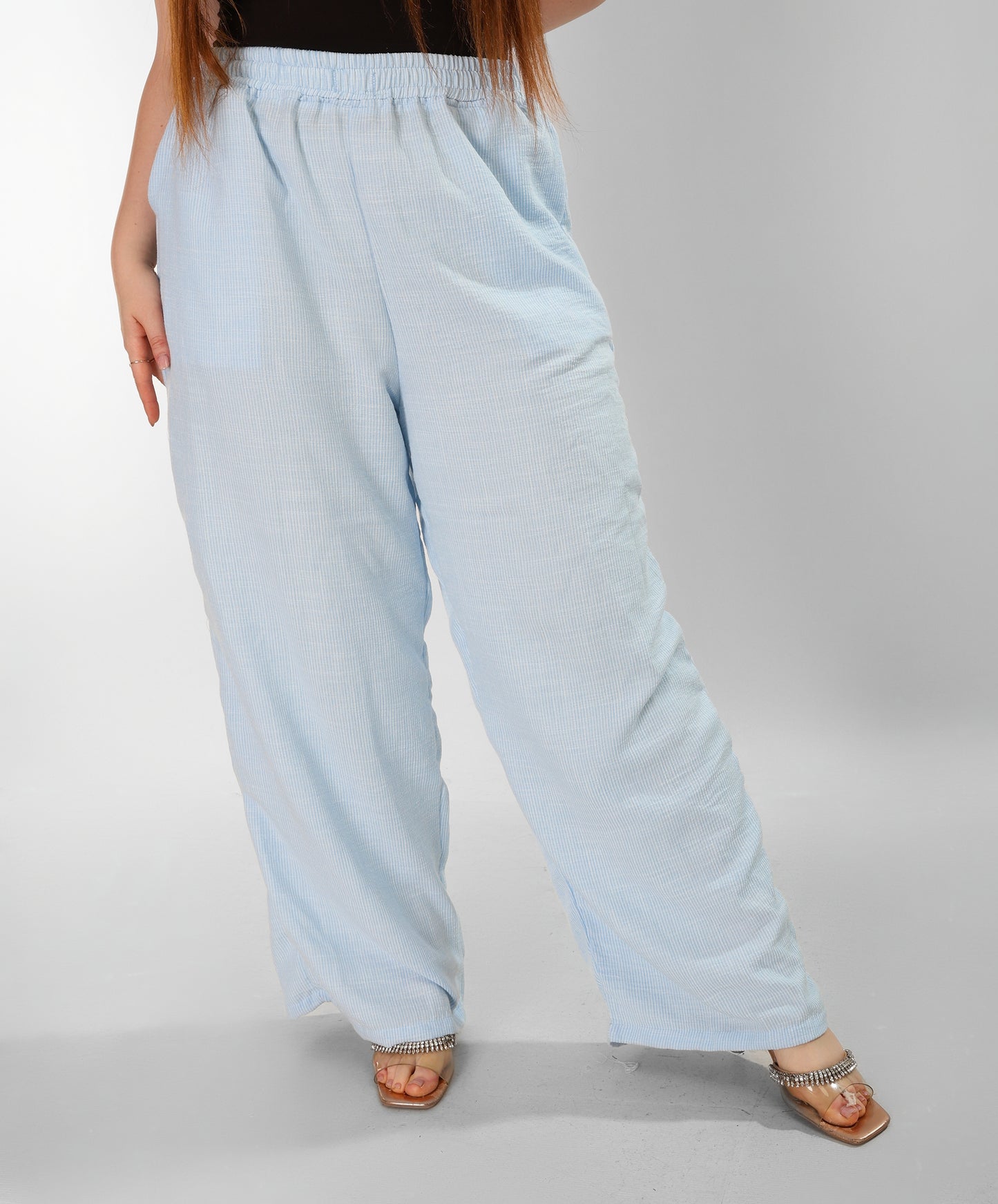 Pure Linen Light Blue Pants – Casual Refinement