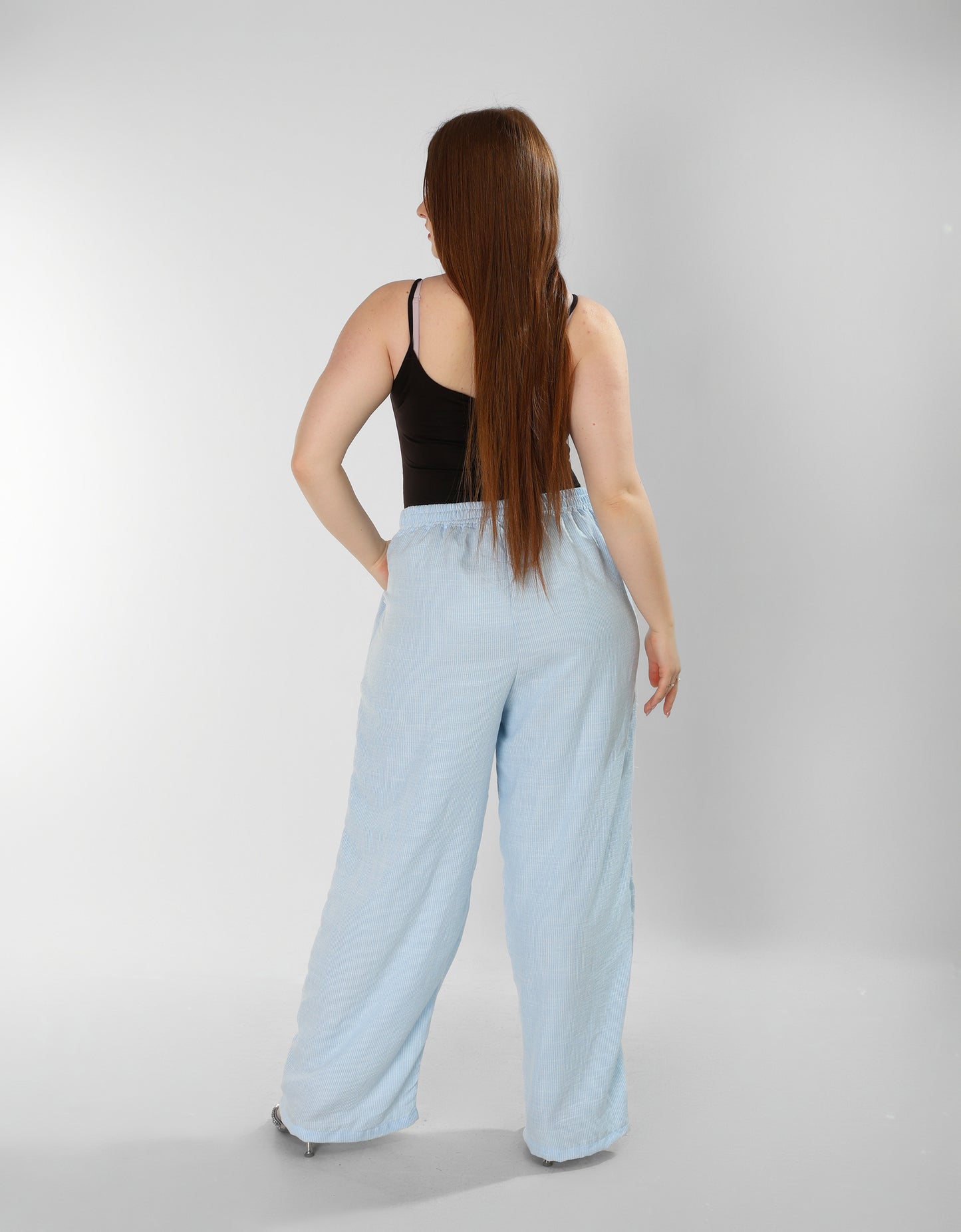 Pure Linen Light Blue Pants – Casual Refinement