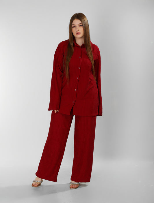 Regal Burgundy Cotton Ensemble