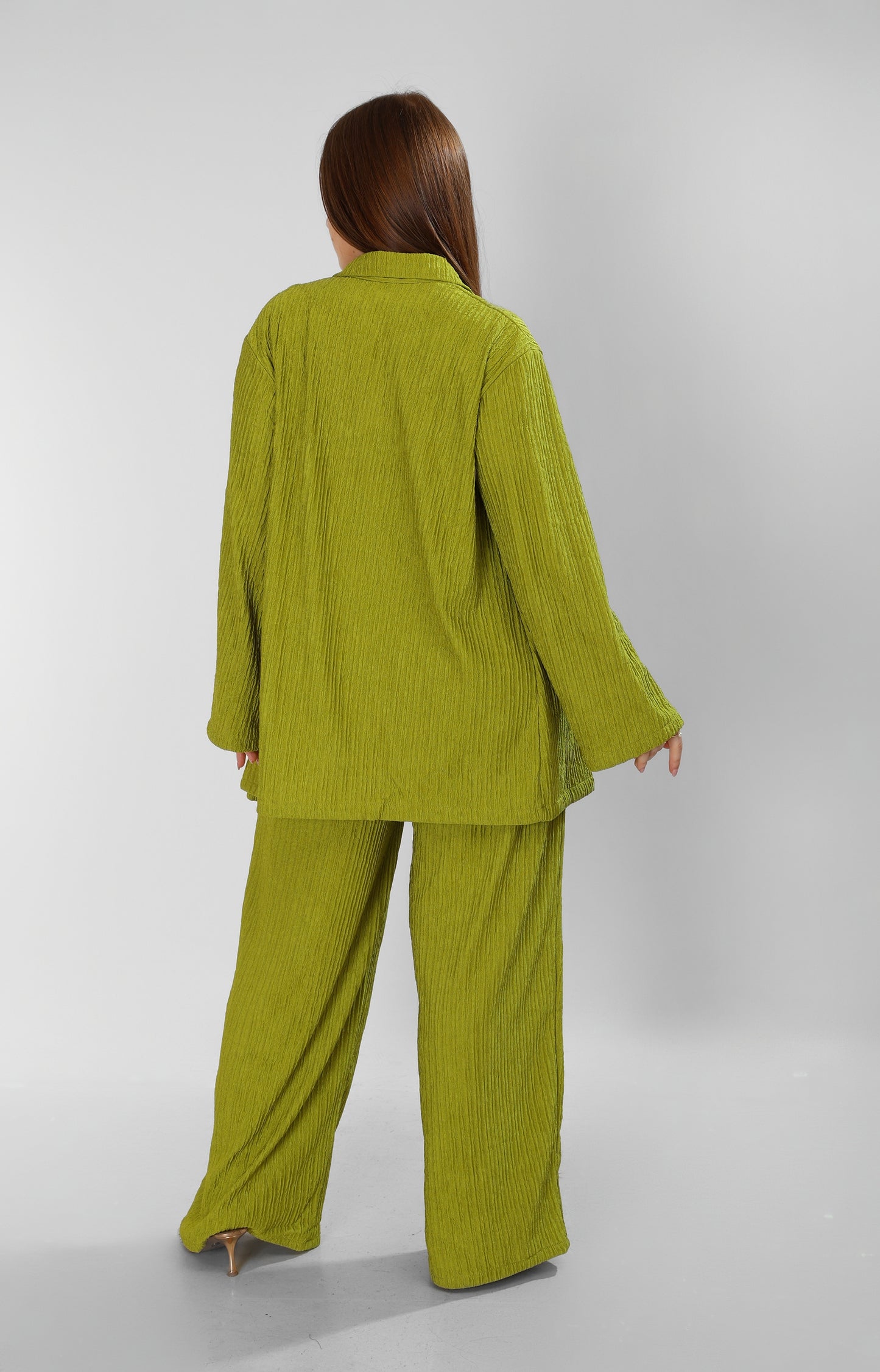 Regal Kiwi Cotton Set Shirt & Pants Ensemble