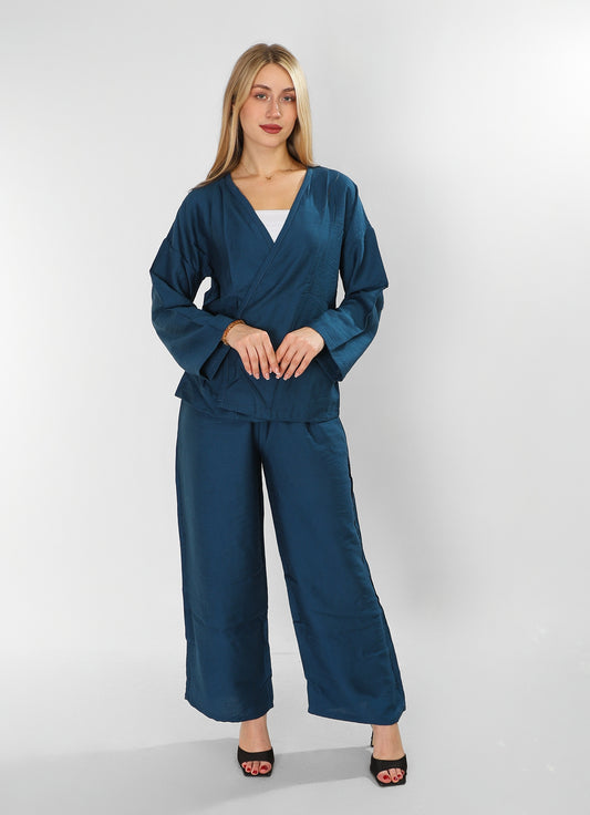 Petrol Blue Spanish Linen Set