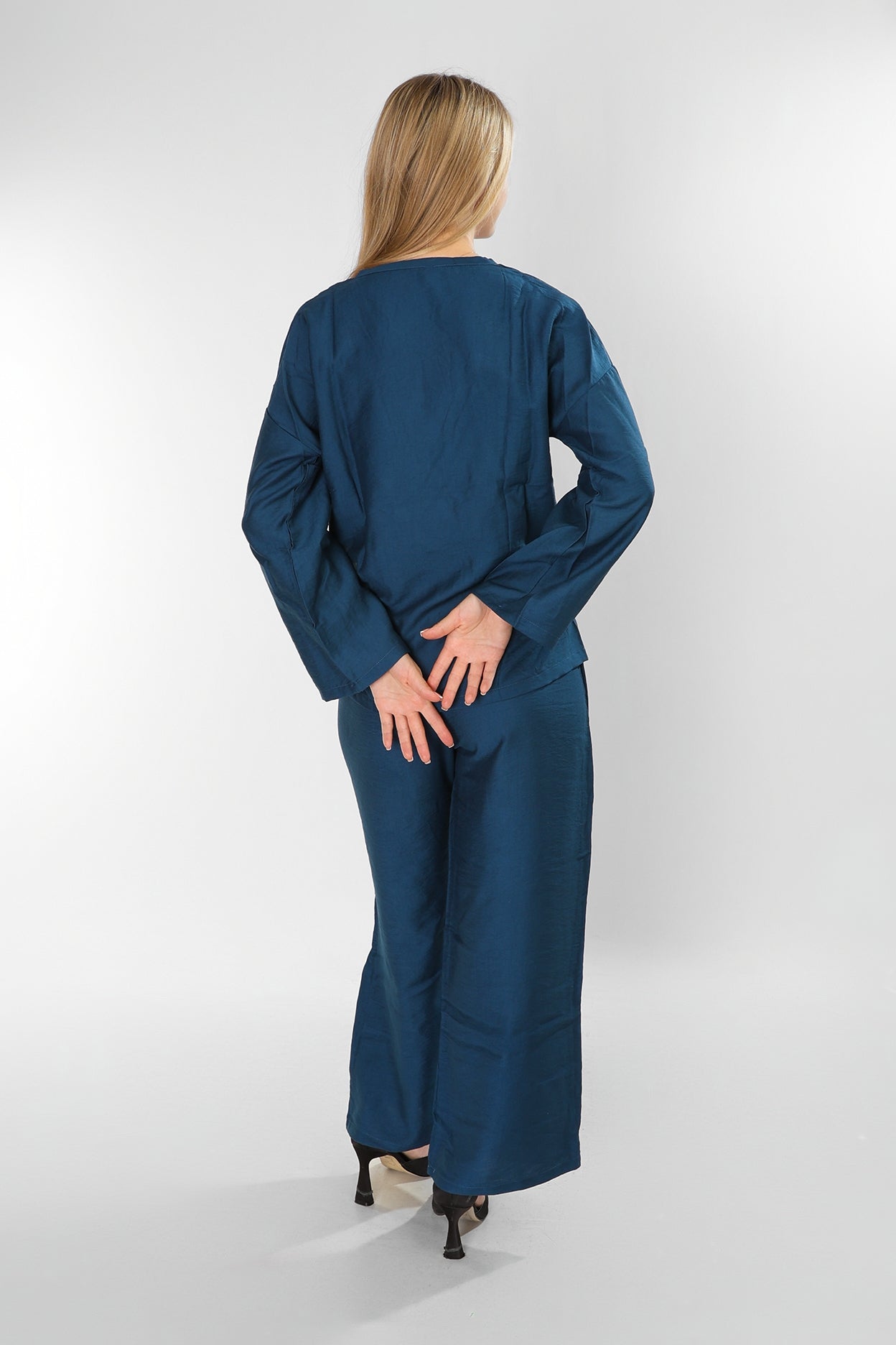 Petrol Blue Spanish Linen Set