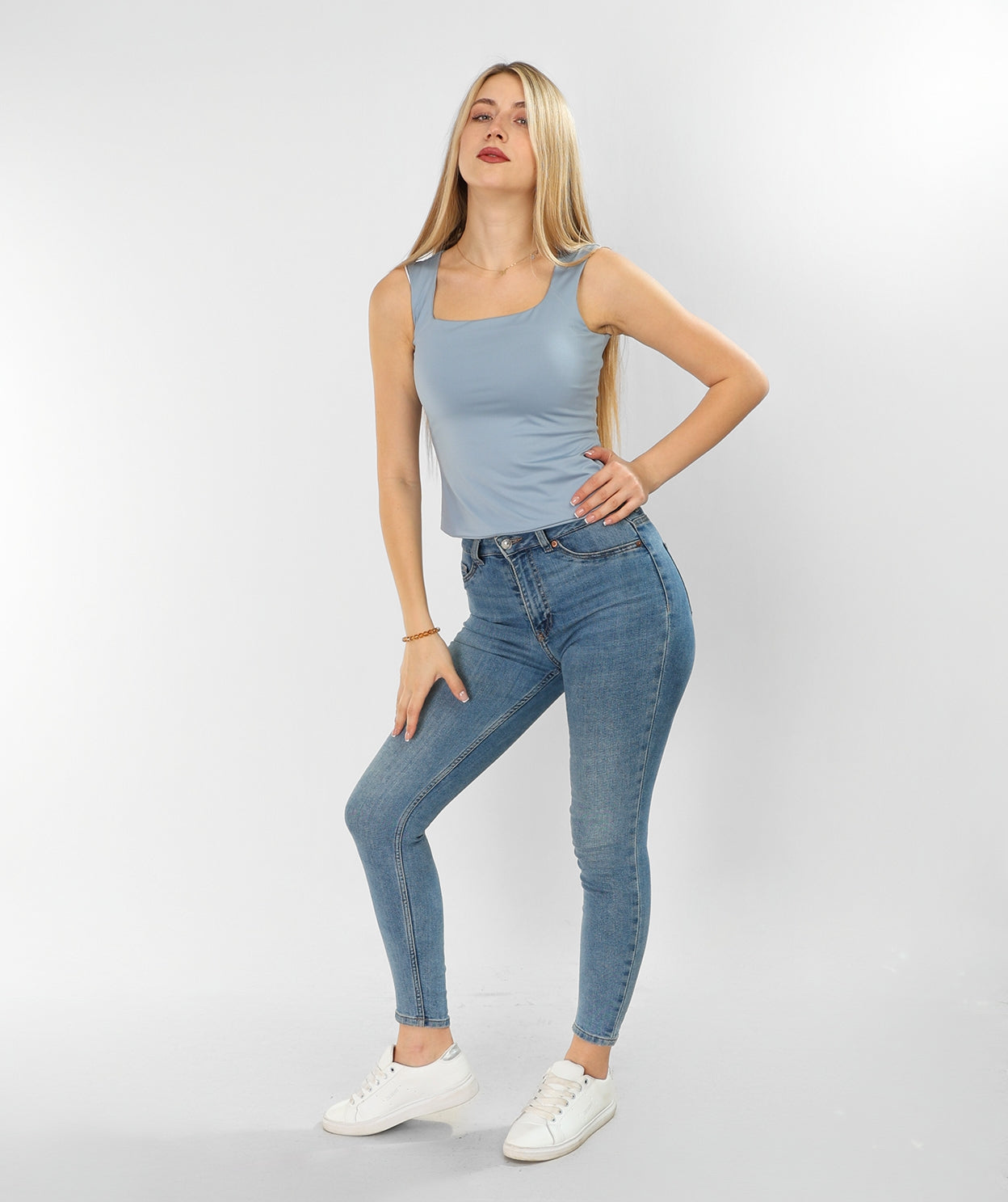 Light Gray Sleeveless Top – Sleek, Minimal, Always in Style
