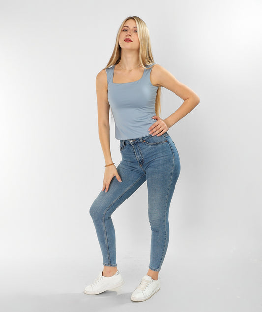 Light Gray Sleeveless Top – Sleek, Minimal, Always in Style