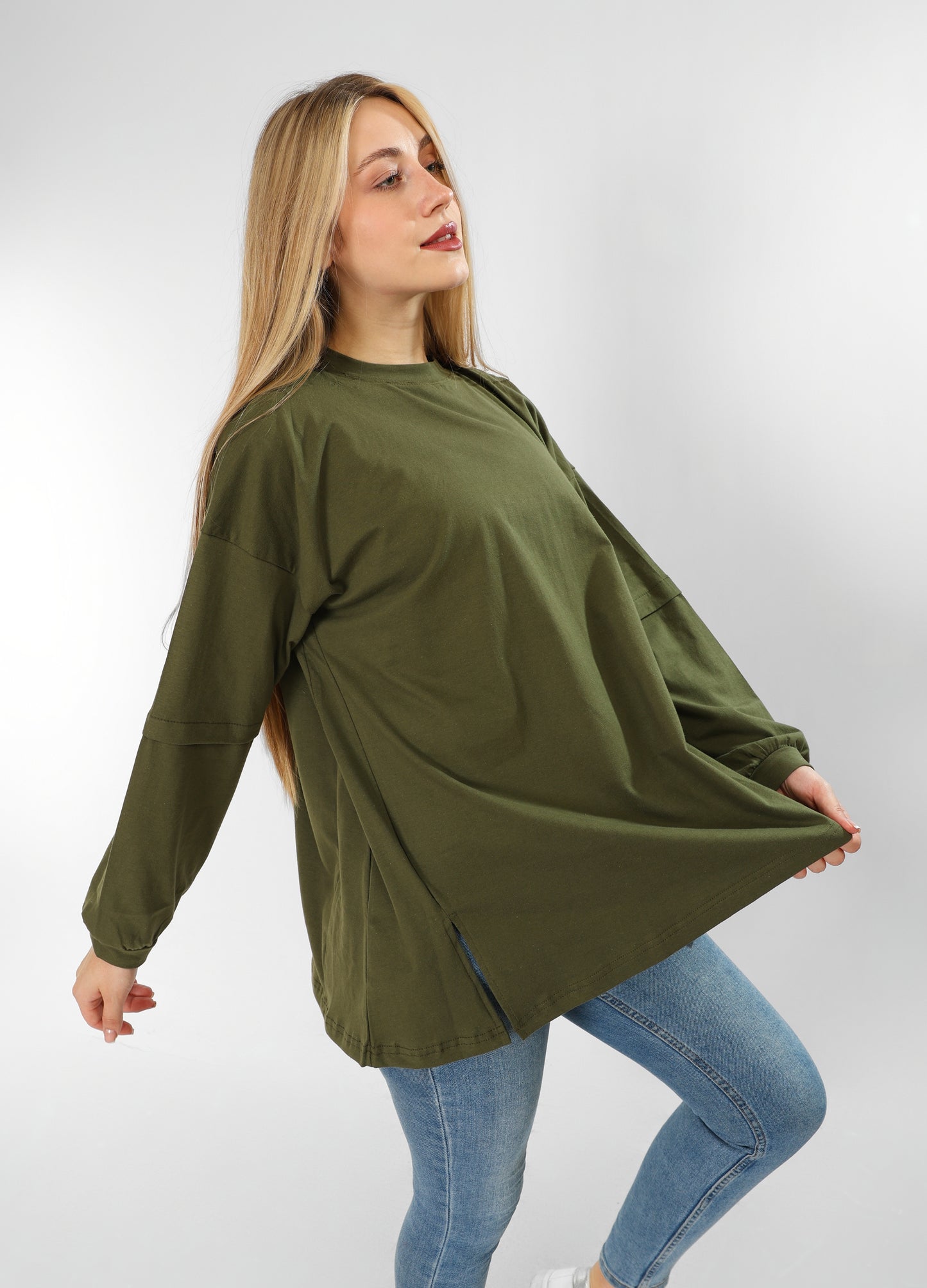 Long Sleeve Pure Cotton Blouse