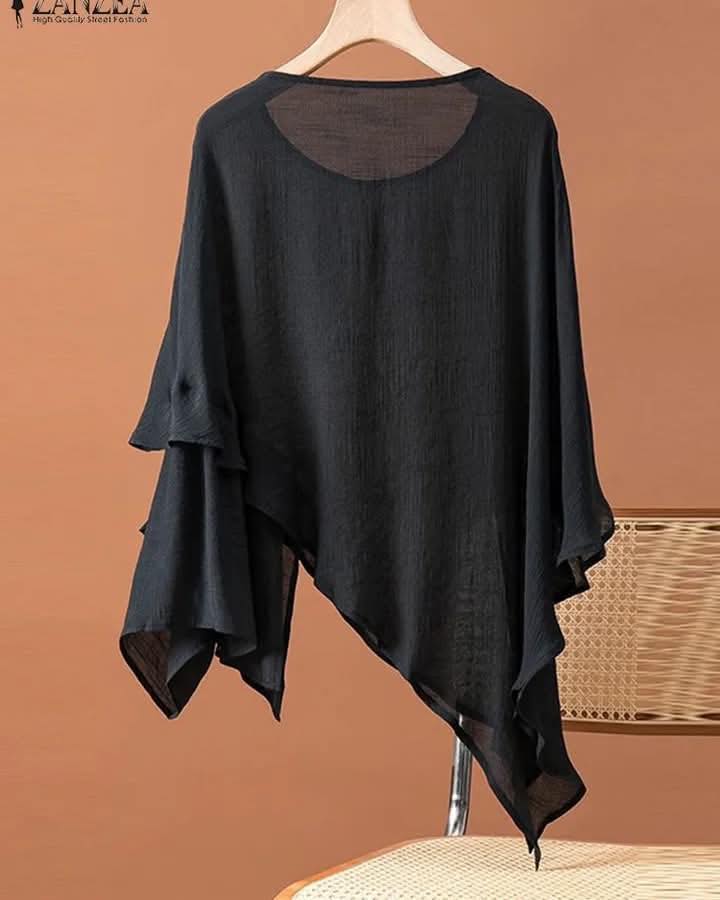 The Draped Breeze Oversized Blouse