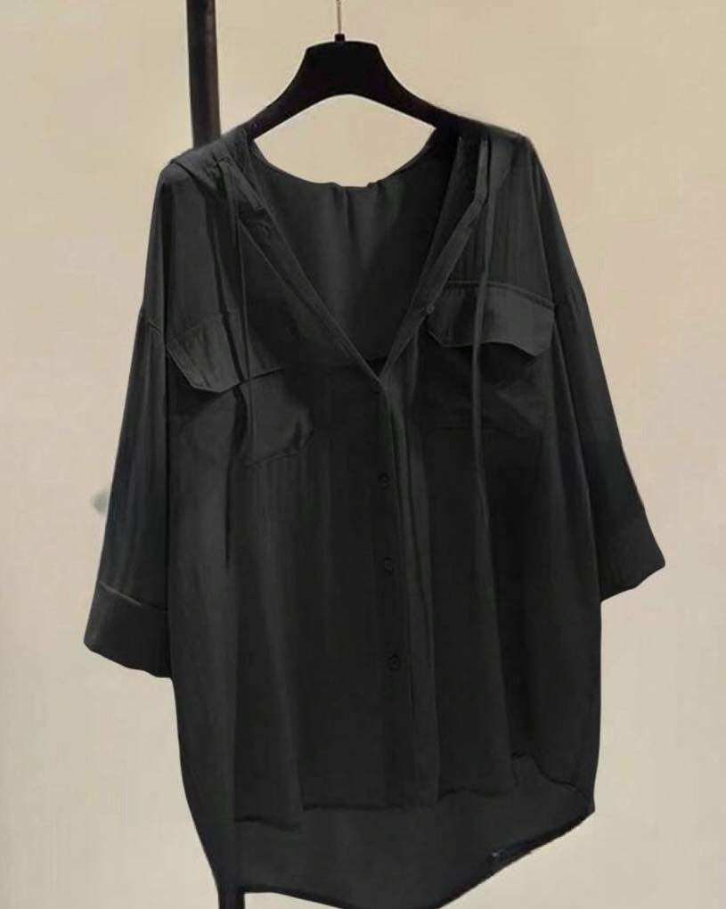 Trendy Linen Hooded Shirt – Casual Summer Collection